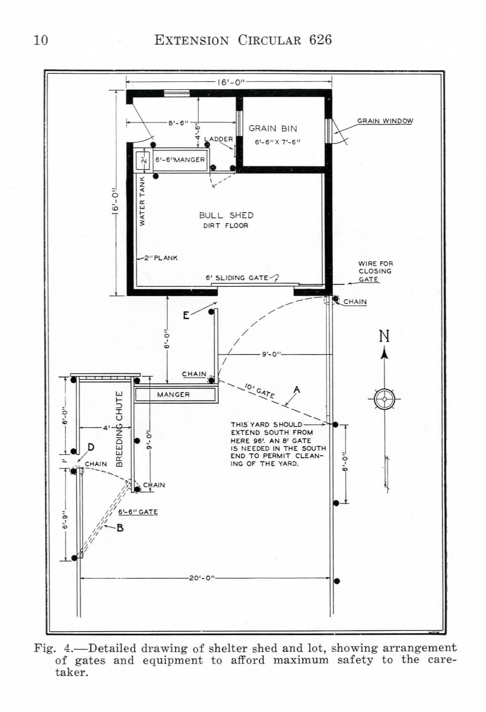 Detailed drawing of shelter and lot